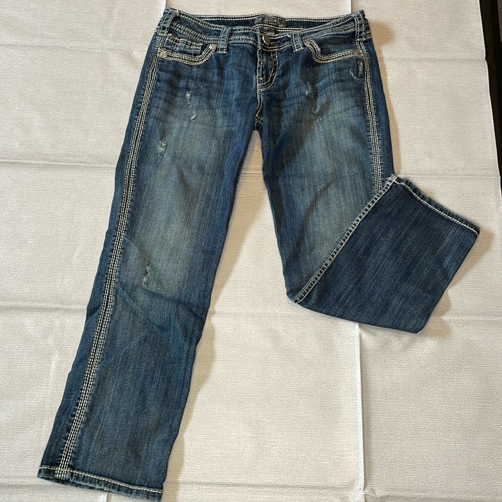 Silver jeans twisted capri size 29